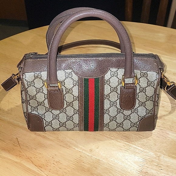 💯 Authentic Gucci Sherry Line Boston Bag - Picture 4 of 16